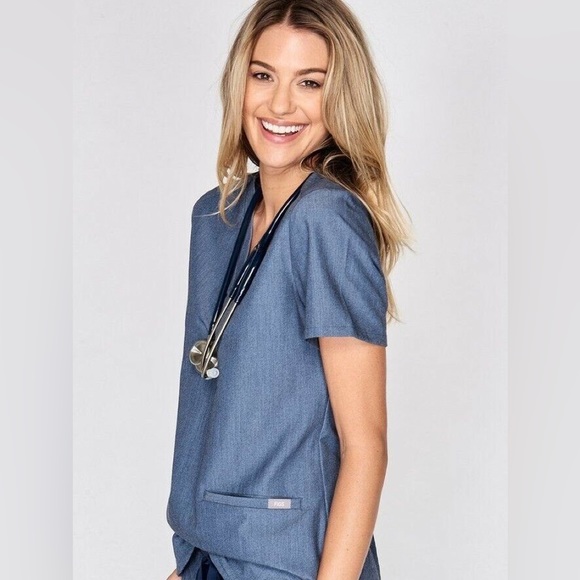 Figs Tops Figs Indigo Denim Top Technical Collection Top Poshmark